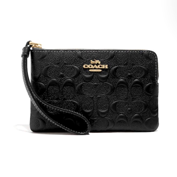 COACH ZIP WRISTLET IN SIGNATURE LEATHER - Picture 1 of 2